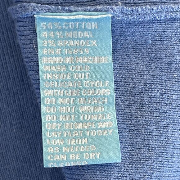 J. McLaughlin Jamey Sweater Womens Large JMC Blue Stretch Golden Button Detail - Picture 5 of 10